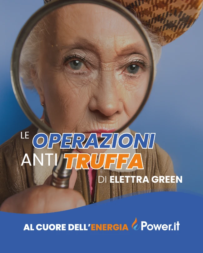 Nonna Elettra Green di Power.it in versione investigatrice anti truffa energetica